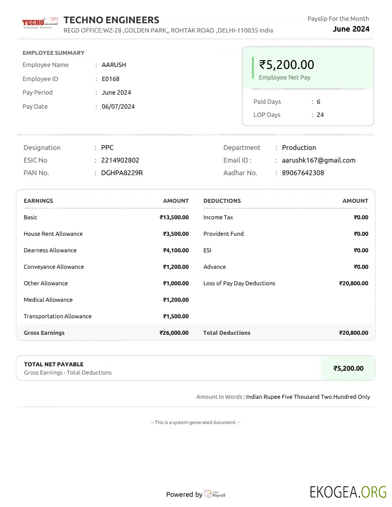 Modèle de fiche de paie Techno Engineers aux formats Word et PDF.pdf, 1